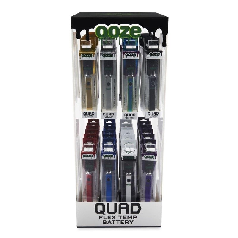 OOZE QUAD FLEX TEMP 510 BATTERY 48/CT DISPLAY
