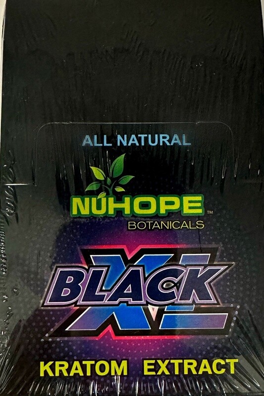 NUHOPE BOTANICALS XL BLACK KRATOM PURE EXTRACT10ML BOTTLES 24/PC