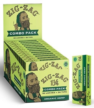 ZIG ZAG COMBO PACK ORGANIC HEMP 1 1/4 PAPERS N TIPS 24/CT