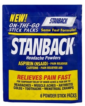 STANBACK 6PK POWDER RELIEVES PAIN FAST 12/CT