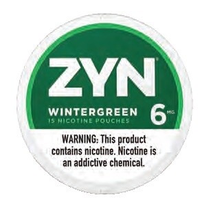 ZYN NICOTINE POUCHES 6MG WINTERGREEN 5/CT