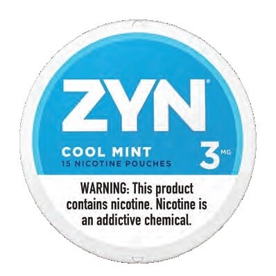 ZYN NICOTINE POUCHES 3MG COOL MINT 5/CT