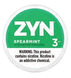 ZYN NICOTINE POUCHES 3MG SPEARMINT 5/CT