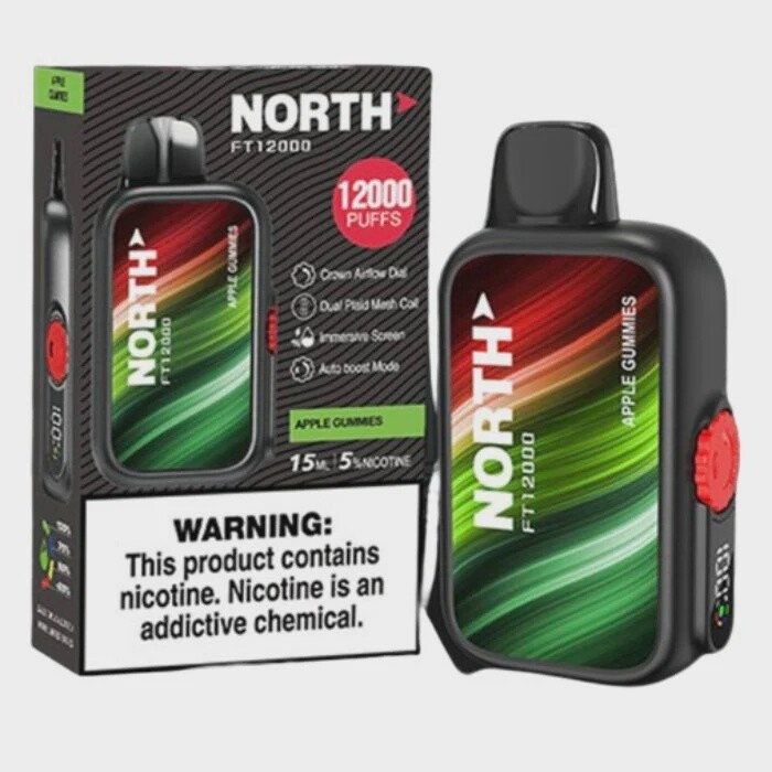 NORTH APPLE GUMMIES FT 12000 VAPE 10/CT