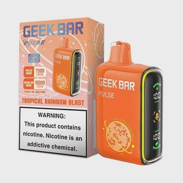 GEEK BAR PULSE TROPICAL RAINBOW BLAST 7500 5/CT