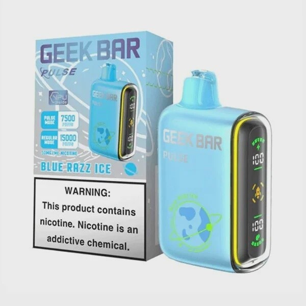 GEEK BAR PULSE BLUE RAZZ ICE 7500 5/CT