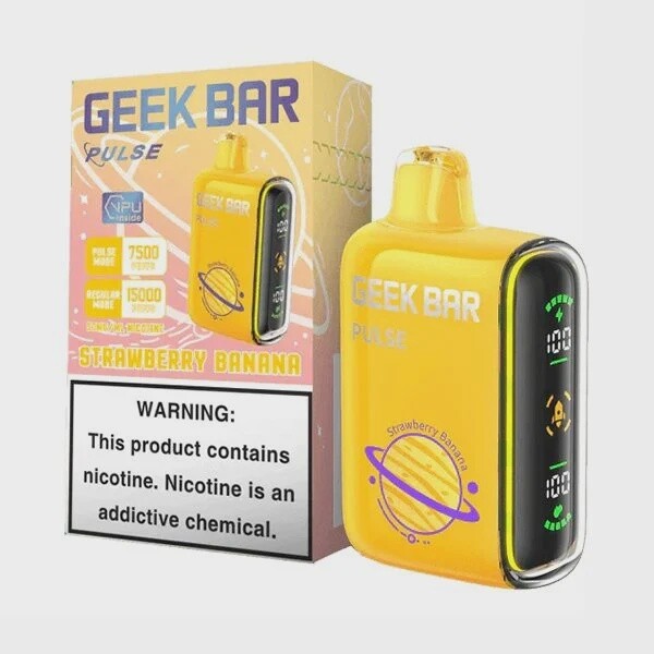 GEEK BAR PULSE STRAWBERRY BANANA 7500 5/CT