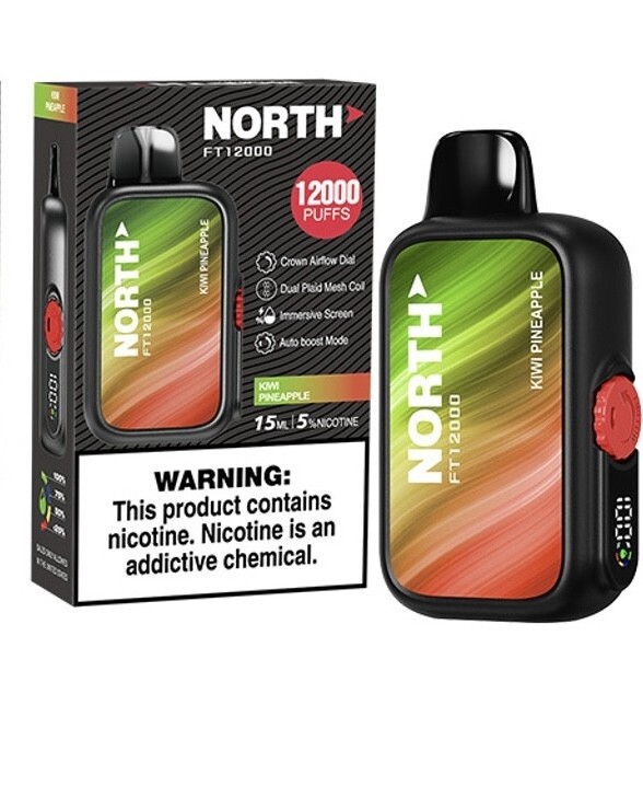 NORTH KIWI PINEAPPLE FT 12000 VAPE 10/CT