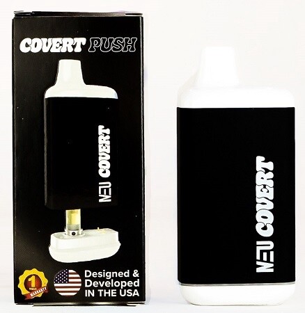 NEU BLACK BATTERY COVERT PUSH 650MAH HOLDS 2G CARTRIDGE 6/CT