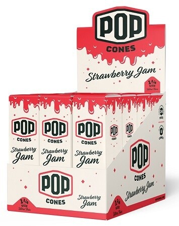 POP CONES ULT.THIN 1 1/4 STRAWBERRY 24/6PK