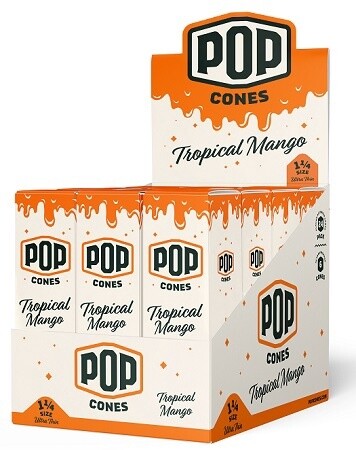 POP CONES ULT.THIN 1 1/4 TROP.MANGO 24/6PK