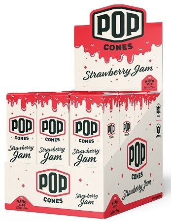 POP CONES ULT.THIN KING STRAWBERRY 24/3PK