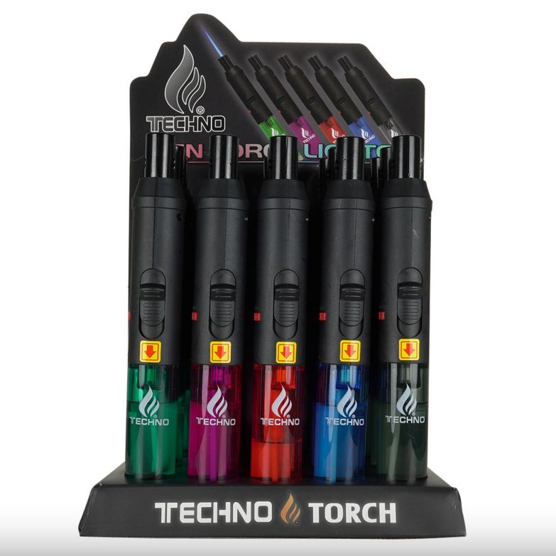 TECHNO TORCH PEN LIGHTERS 15/CT