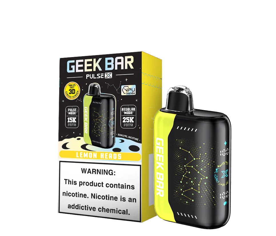GEEK BAR PULSE X 5% LEMON HEADS 5/CT