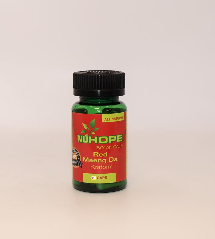 NUHOPE BOTANICALS RED MAENG DA KRATOM 75 CAPS ALL NATURALS