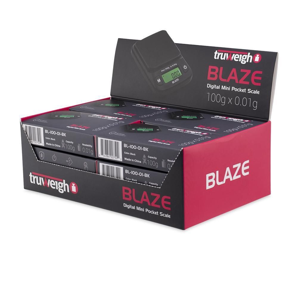 TRUWEIGH SCALE BLAZE BLACK 12/CT, Size: 100G X 0.01G
