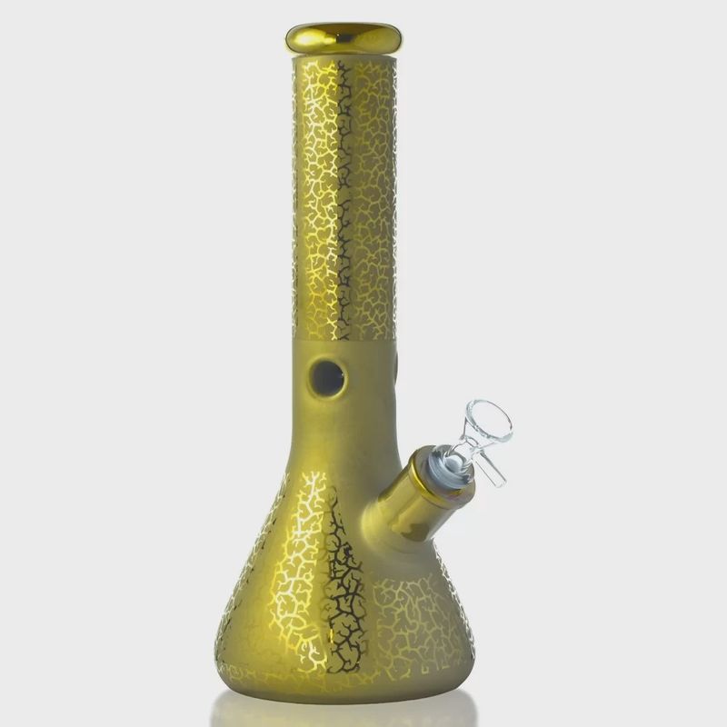 BEAKER BONG - 13'' 7MM ABSTRACT AURA  - ASST (SGBK40)