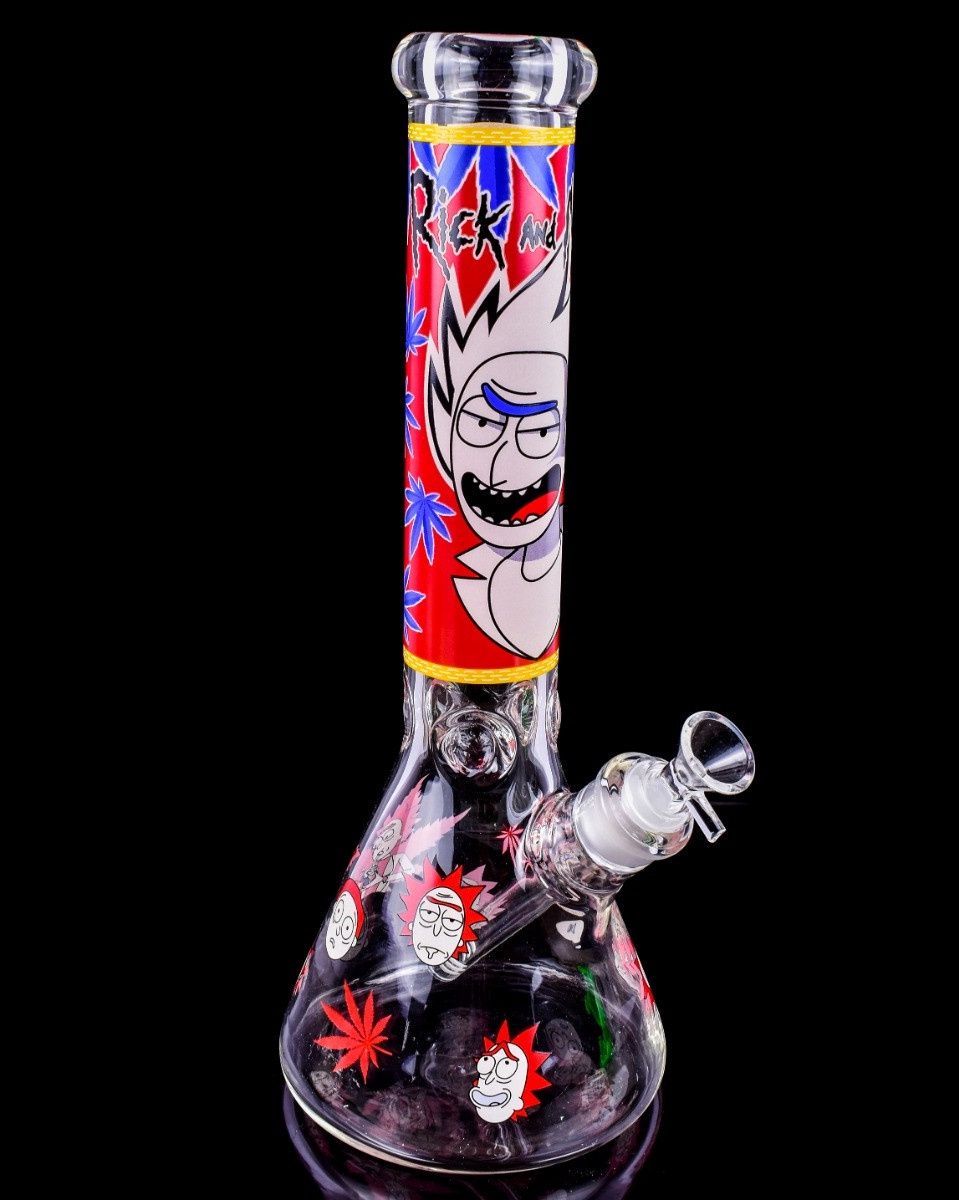 BEAKER BONG - 14&#39;&#39; SCHWIFTY GLOW IN THE DARK (HXCP406P-E), COLOR: RED