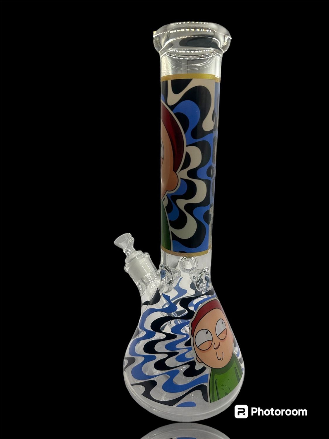 BEAKER BONG - 14&#39;&#39; COSMIC CONUNDRUM GLOW IN THE DARK (HXCP406P-T), COLOR: A