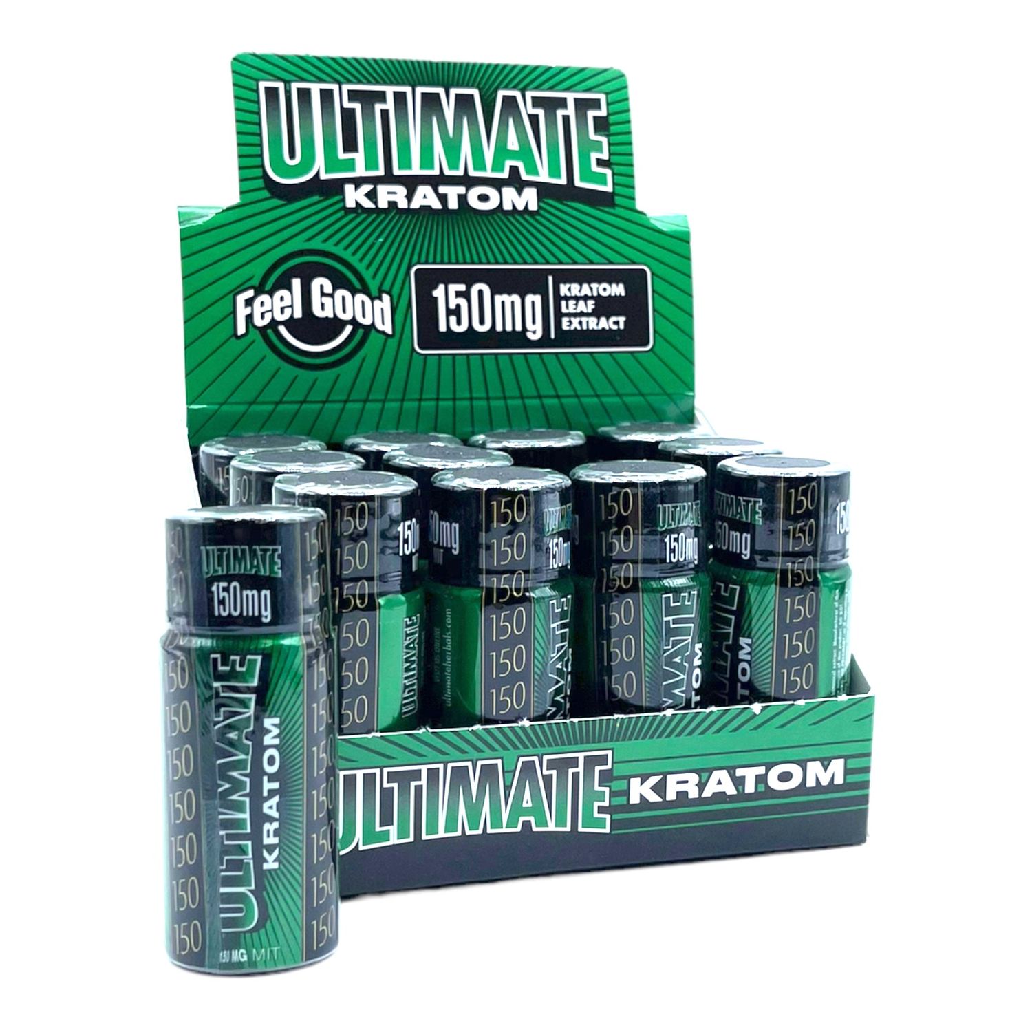 ULTIMATE GREEN KRATOM SHOT 150MG 12/CT