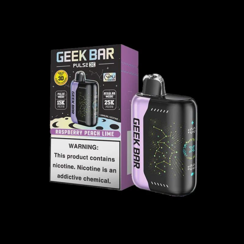 GEEK BAR PULSE X 5% RASPBERRY PEACH LIME 5/CT
