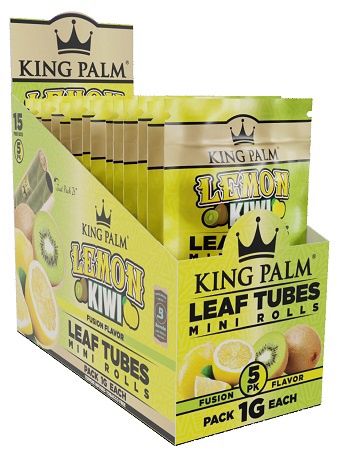 KING PALM LEAF TUBES MINI LEMON KIWI 15/CT