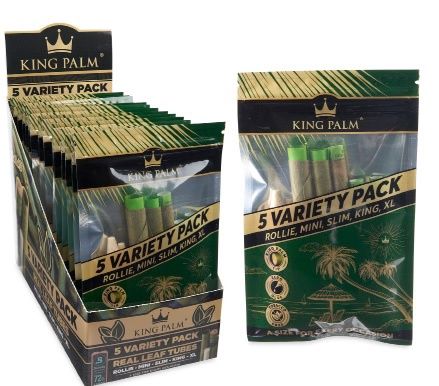 KING PALM VARIETY PACK 5PK (FREE OF TOBACCO &amp; ADDITIVES) 15/CT