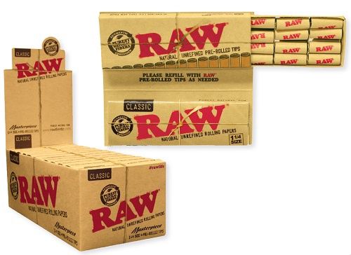 RAW PAPER CLASSIC MASTERPIECE 1 1/4 + TIPS 24/CT