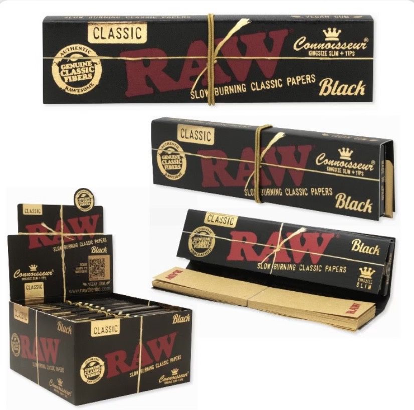 RAW BLACK CONNOISSEUR KING SIZE 24/CT