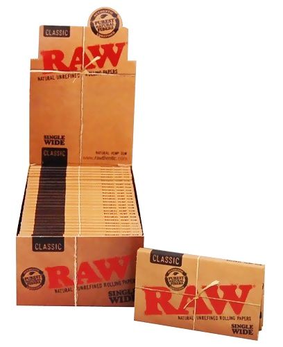 RAW PAPER SINGLE WIDE CLASSIC 25/CT