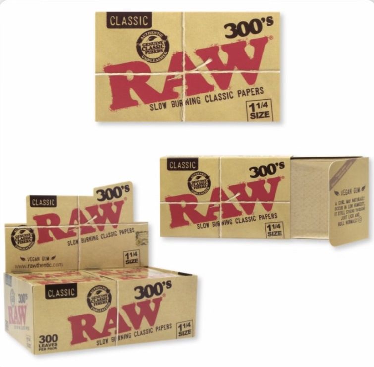 RAW PAPER CLASSIC 1 1/4 (300CT) 20/CT