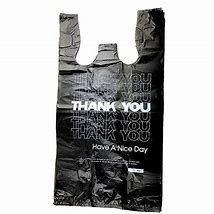THANK YOU T- SHIRT BAG BLACK 1000/CT
