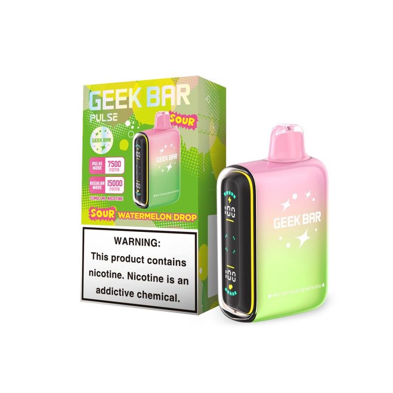 GEEK BAR PULSE SOUR WATERMELON DROP 7500 5/CT