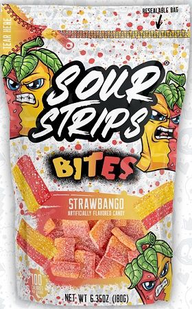 SOUR STRIPS BITES PEG BAG STRAWBANGO 12/CT