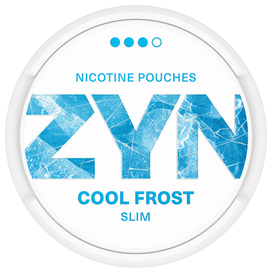EURO ZYN 9MG COOL FROST SLIM 3 DOTS NICOTINE POUCHES 5/CT