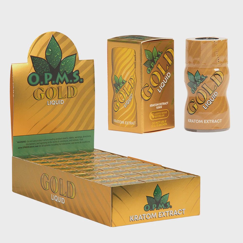 O.P.M.S. GOLD LIQUID KRATOM EXTRACT SHOT 50/CT