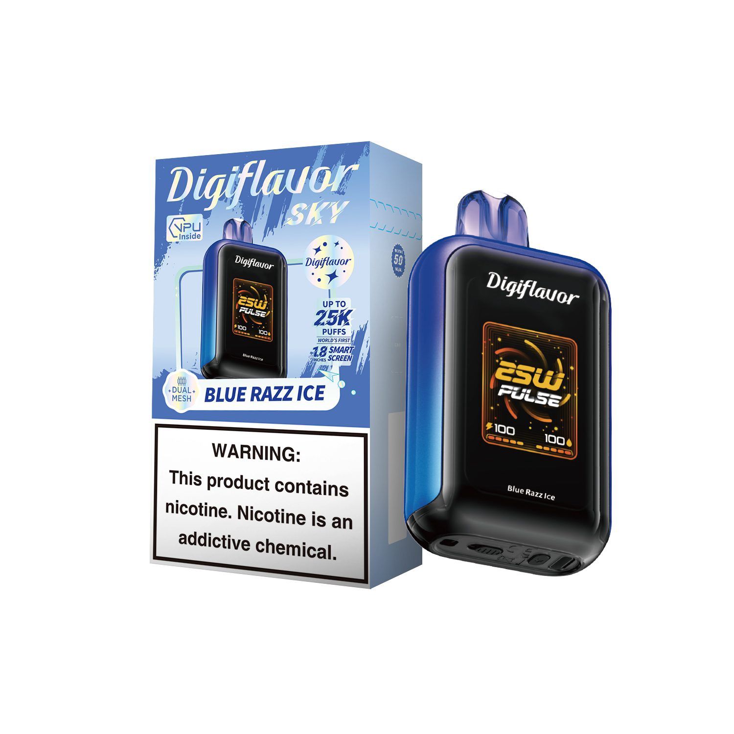 DIGIFLAVOR SKY 25K BLUE RAZZ ICE 16ML 5/CT