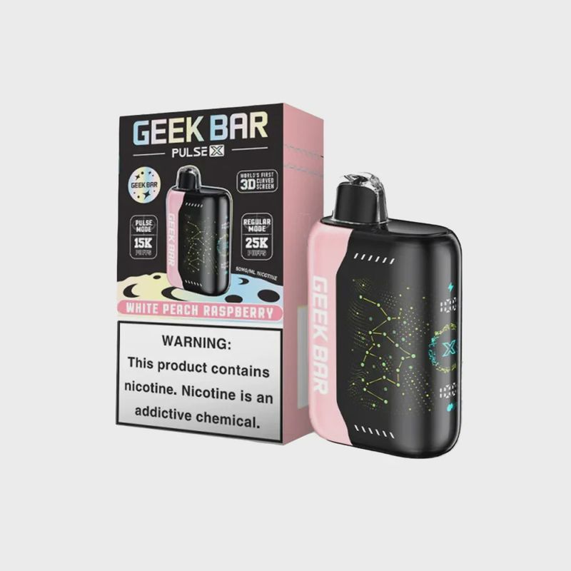 GEEK BAR PULSE X 5% WHITE PEACH RASPBERRY 5/CT
