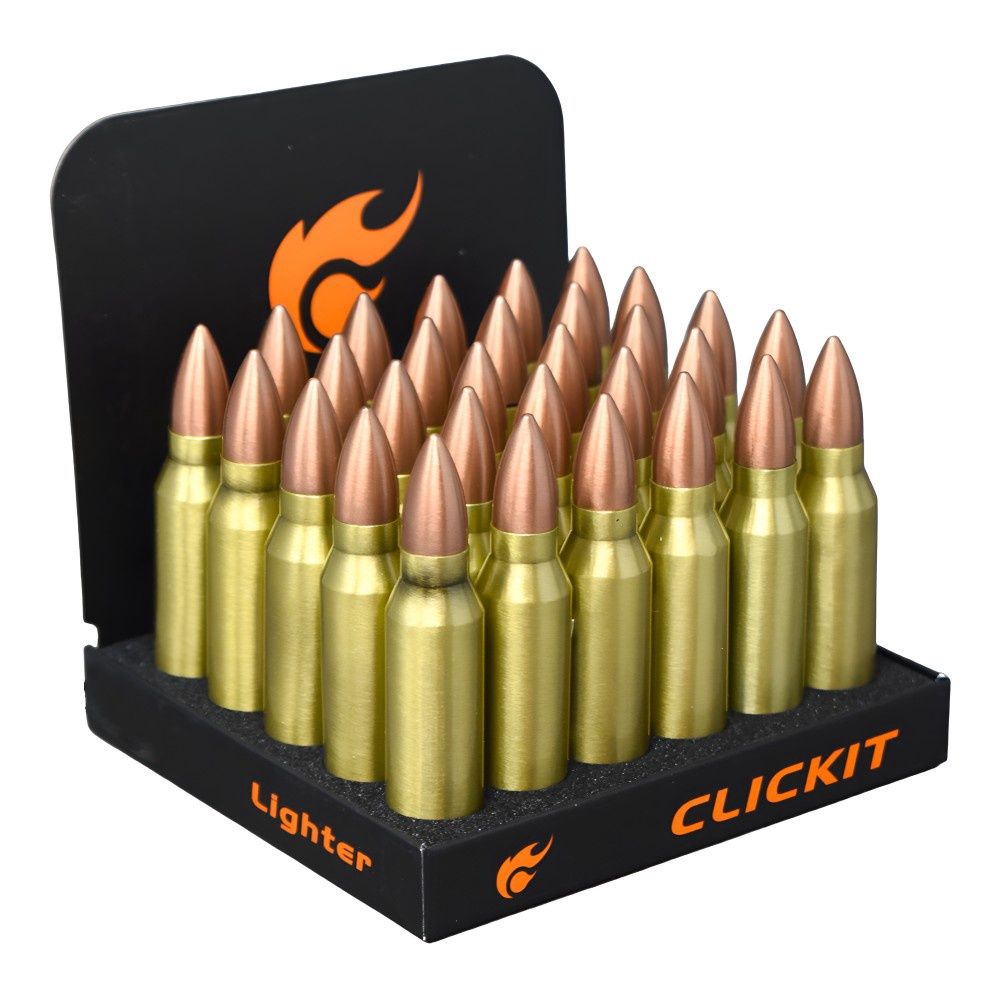 CLICKIT SINGLE BULLET TORCH LIGHTER 30/CT (GH-5006)
