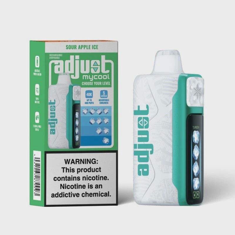 ADJUST MYCOOL 40K SOUR APPLE ICE 5% 20ML 5/CT