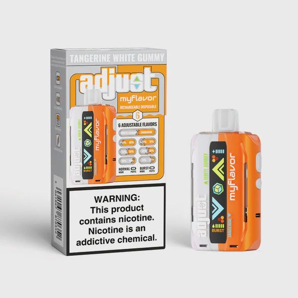 ADJUST MYFLAVOR 40K TANGERINE WHITE GUMMY 5% 20ML 5/CT