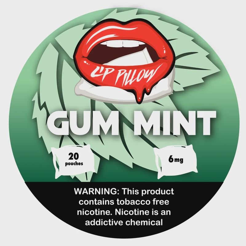 LIP PILLOW GUM MINT 20 POUCHES 6MG 5/CT