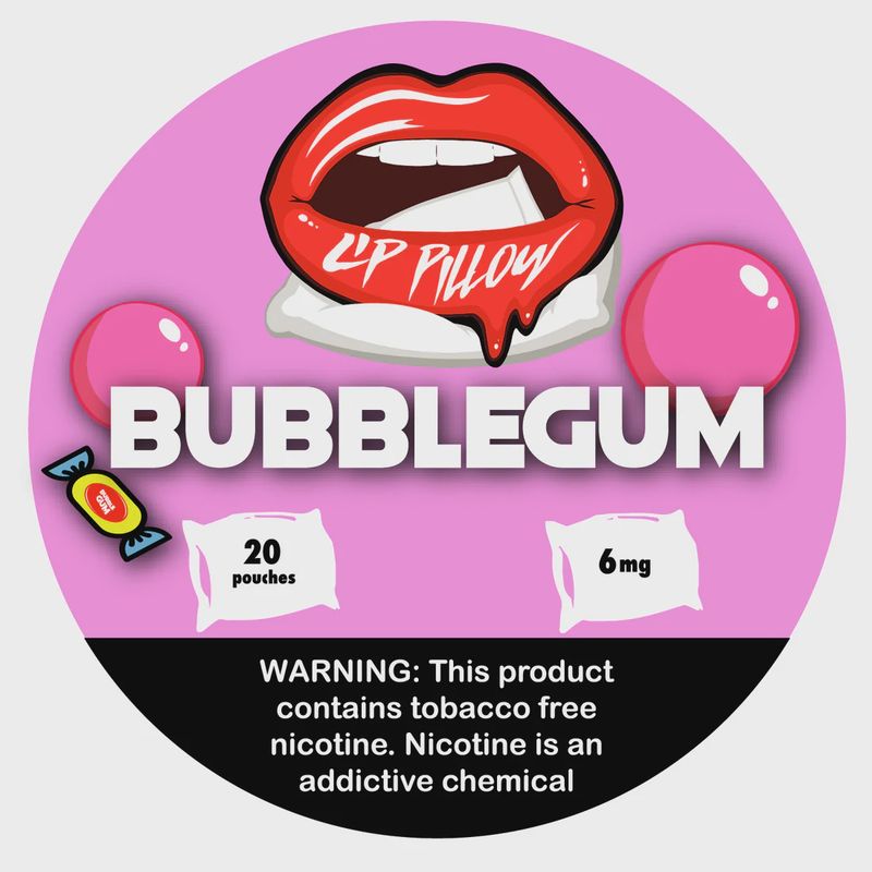 LIP PILLOW BUBBLEGUM 20 POUCHES 6MG 5/CT