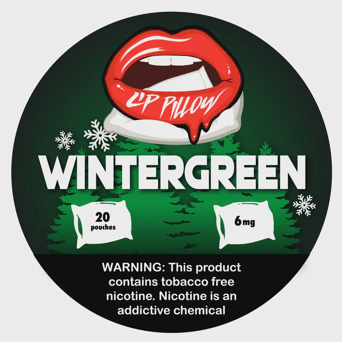 LIP PILLOW WINTERGREEN 20 POUCHES 6MG 5/CT