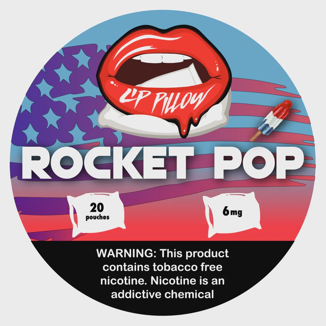 LIP PILLOW ROCKET POP 20 POUCHES 6MG 5/CT