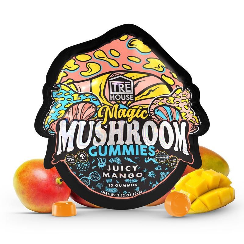 TRE HOUSE MUSHROOM GUMMIES JUICY MANGO 15PK 10/CT