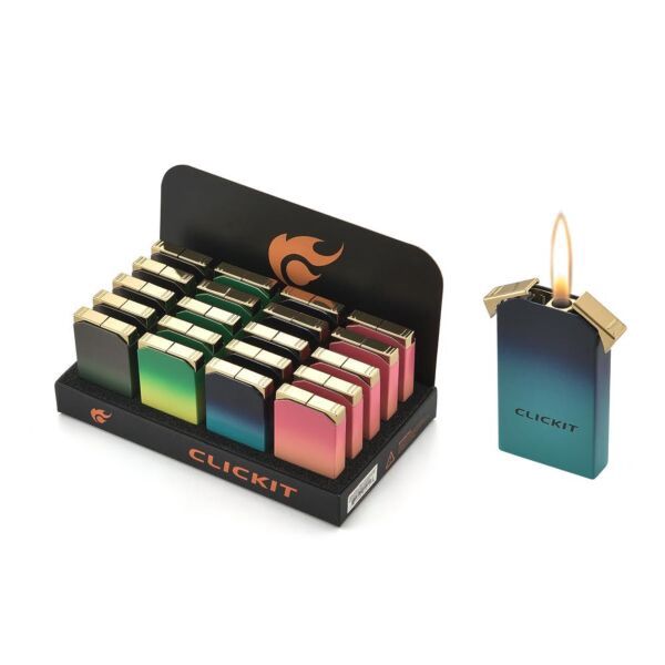 CLICKIT 2 IN 1 TORCH &amp; LIGHTER 20/CT (GH-7411)