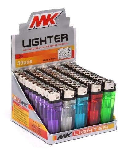 MK LIGHTER ASSORTED COLORS 50/CT