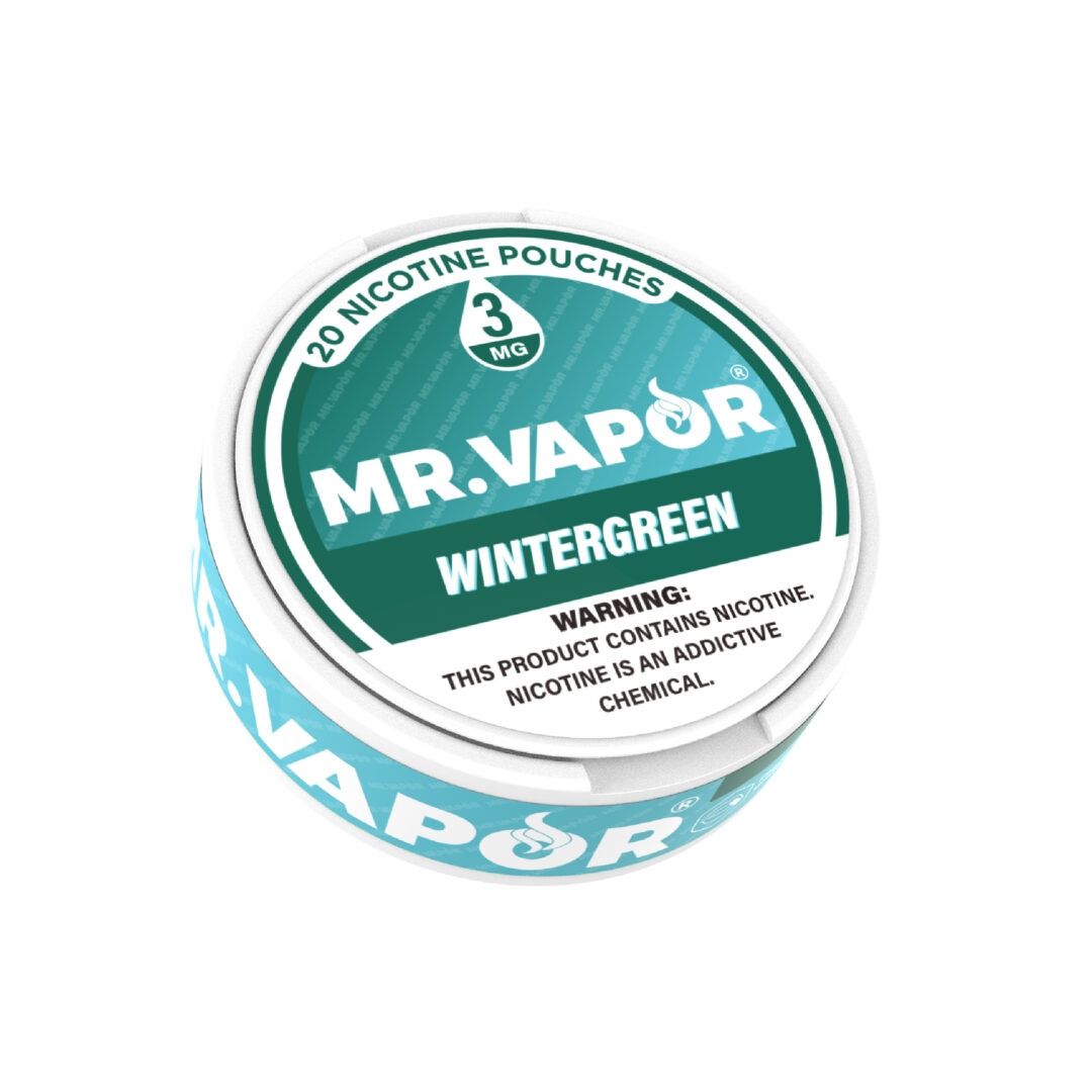 MR. VAPOR 3MG WINTERGREEN 20 NICOTINE POUCHES 5/CT