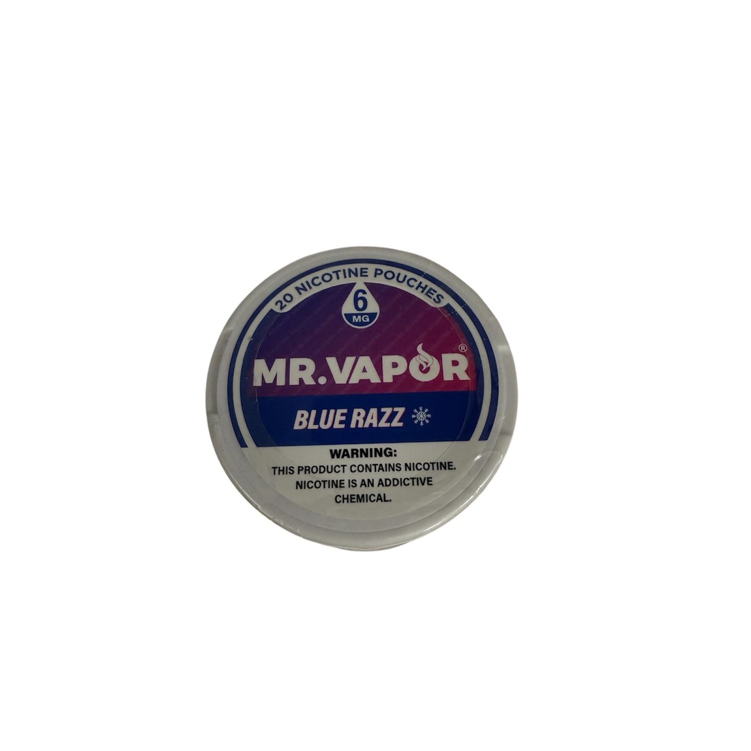 MR. VAPOR 6MG BLUE RAZZ ICE 20 NICOTINE POUCHES 5/CT